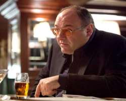 James Gandolfini consuming alcohol